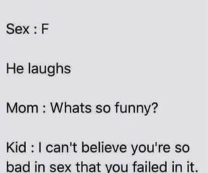 Failed in sex